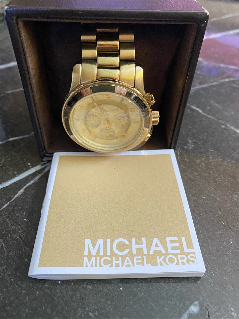 Michael Kors Gold Stainless Steel Chronograph Watch - Picture 4 of 11